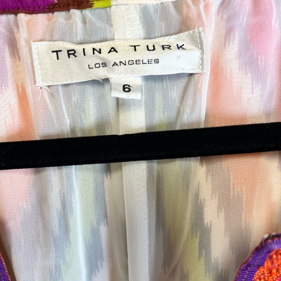 Trina Turk Multicolor Silk Dress Size 6 - Picture 2 of 6